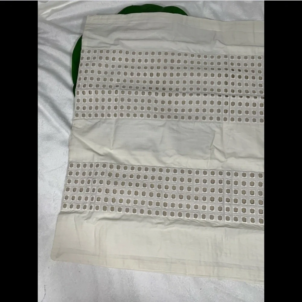 NEW Hotel Collection 100% Cotton Percale Eyelet (1) Standard Sham‎ #237